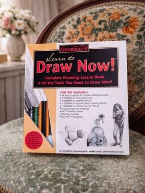 Vintage Generals Learn to Draw Now! Complete Drawing Lesson Kit